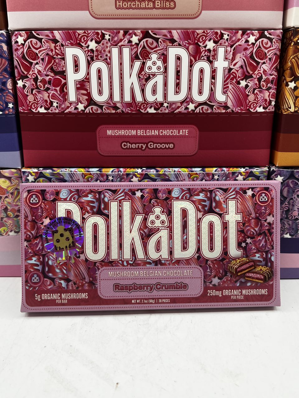polkadot chocolate bar