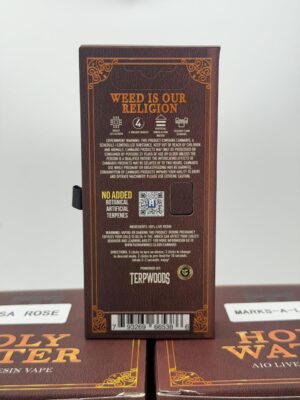 holy water x terpwoods 1g disposable